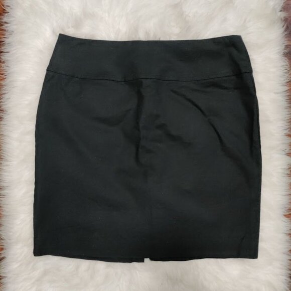 Ellen Tracy Classic Black Mini Skirt 10 Cotton Women's - Picture 2 of 9